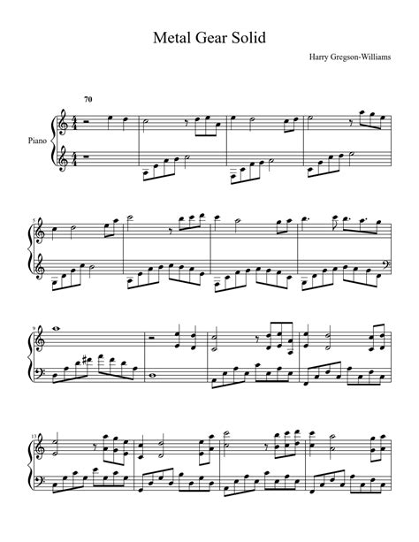 Play Metal Gear Solid Main Theme Music Sheet